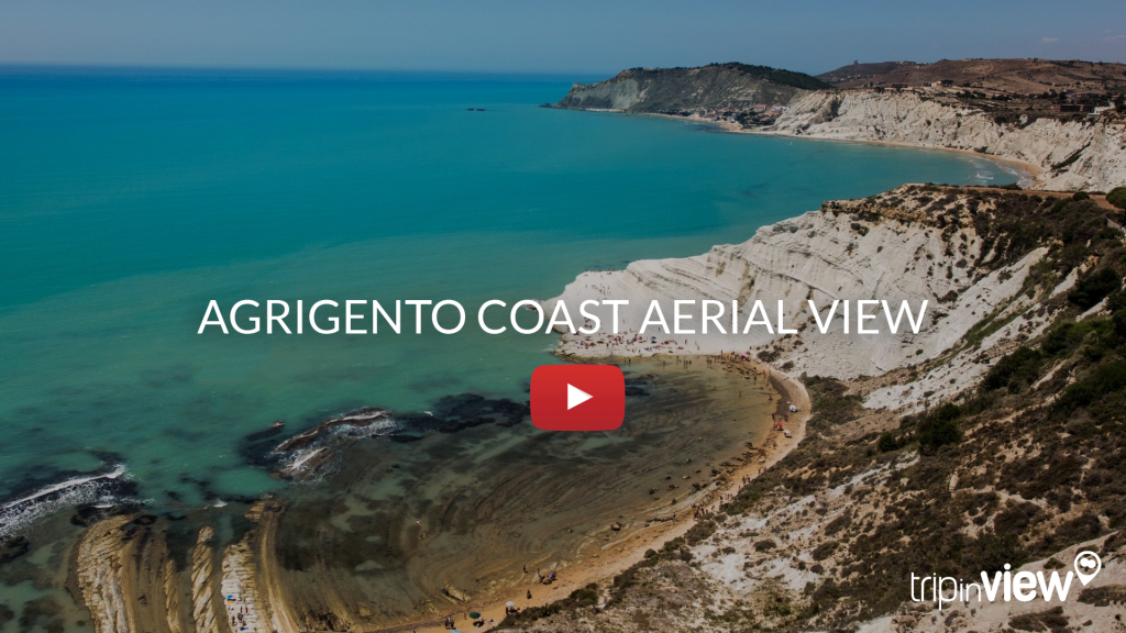 Agrigento coast aerial view