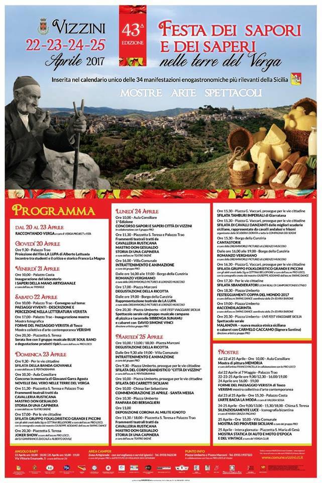 Sagra Della Ricotta Vizzini 2022 Programma