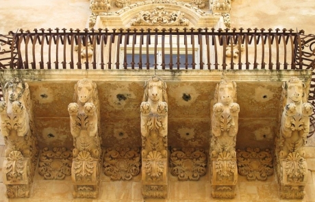 Balcone barocco di Palazzo Nicolaci - Ph I. Mannarano