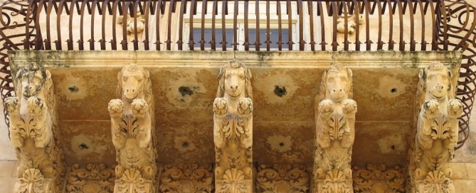 Balcone barocco di Palazzo Nicolaci - Ph I. Mannarano